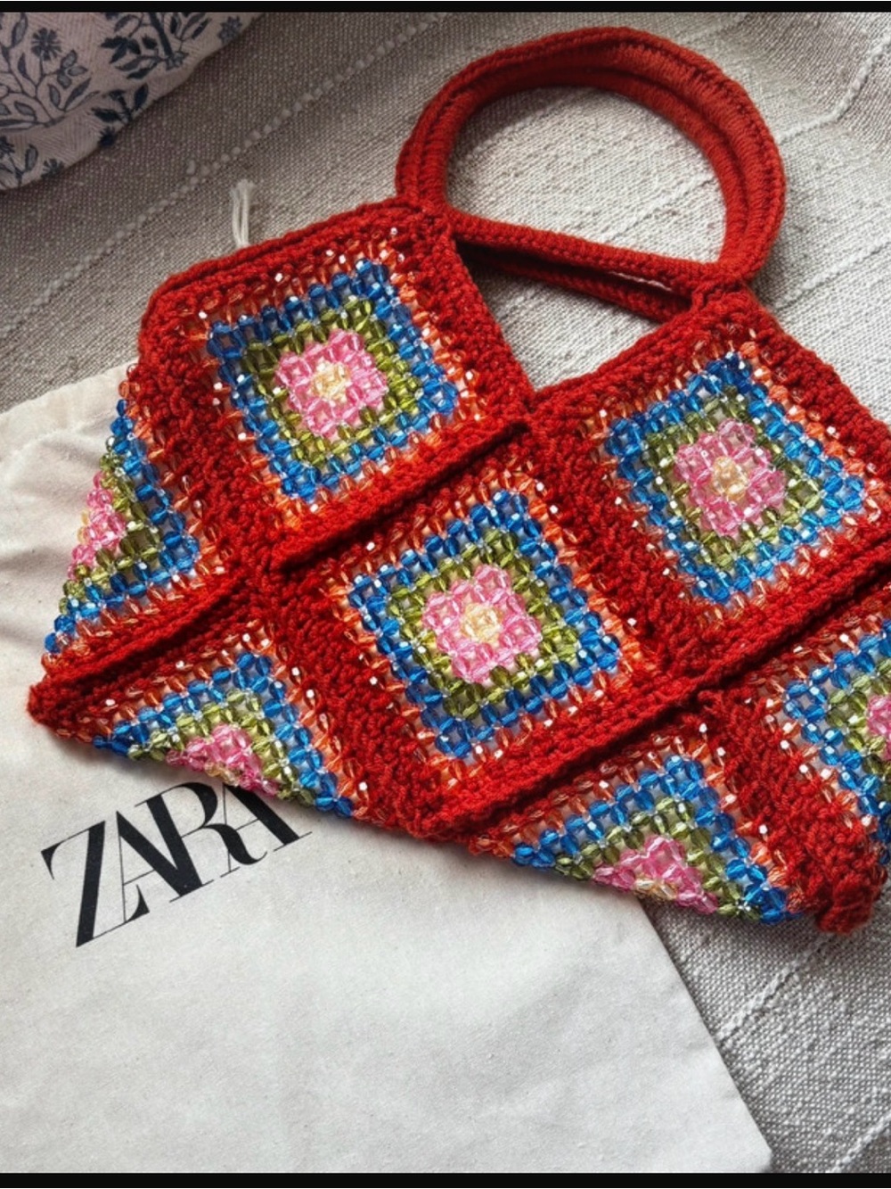 Beaded Crochet bag from Zara